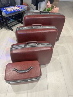 Vintage Samsonite (4) Luggage Set.  Burgundy  SERIES 3600