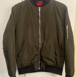 Brand new Zara Olive Green Bomber Jacket (Size: Medium)- $40