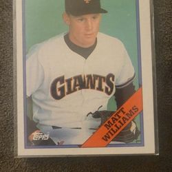 1988 Topps Matt Williams Baseball Card 