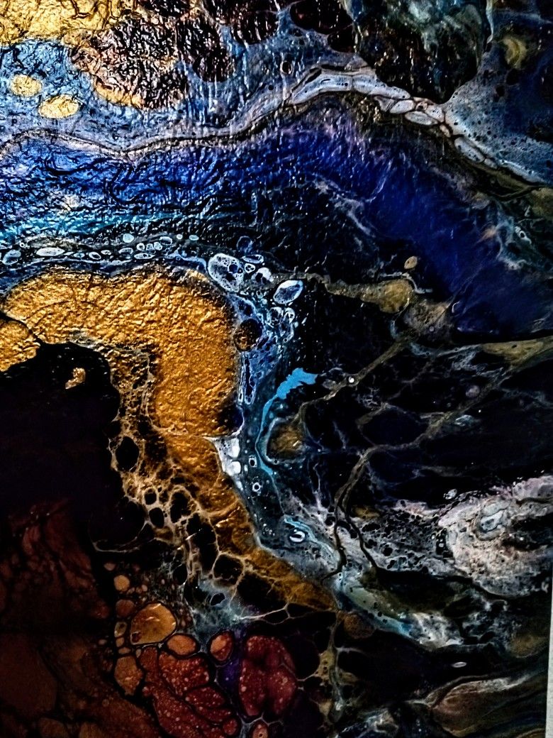 Original Artwork Acrylic Pour On Canvas