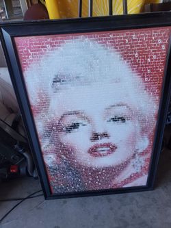 Marilyn Monroe art framed 39 x 28 inches