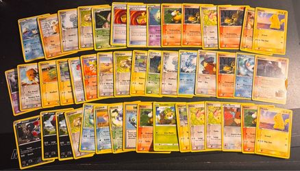 Vintage mid era pokemon card non holo 44 card lot DAMAGED - HEAVY PLAY