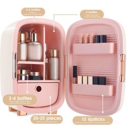 IKER Beauty Mini Fridge, 12 Liter Compact Refrigerator for Skin Care, Makeup and Cosmetic Products