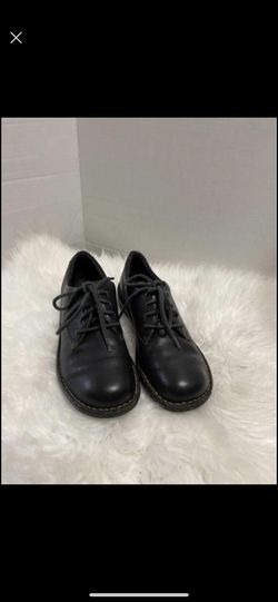 Born Delgado Black Leather Oxford Shoes Sz 7 M Classic Mocs W31300 Casual