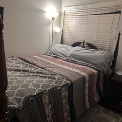 Queen Size Bed And Night Stand