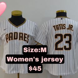 San Diego Padres Jersey For Women's Only Size: M Tatis Jr #23 $45 White  Jersey for Sale in Bonita, CA - OfferUp