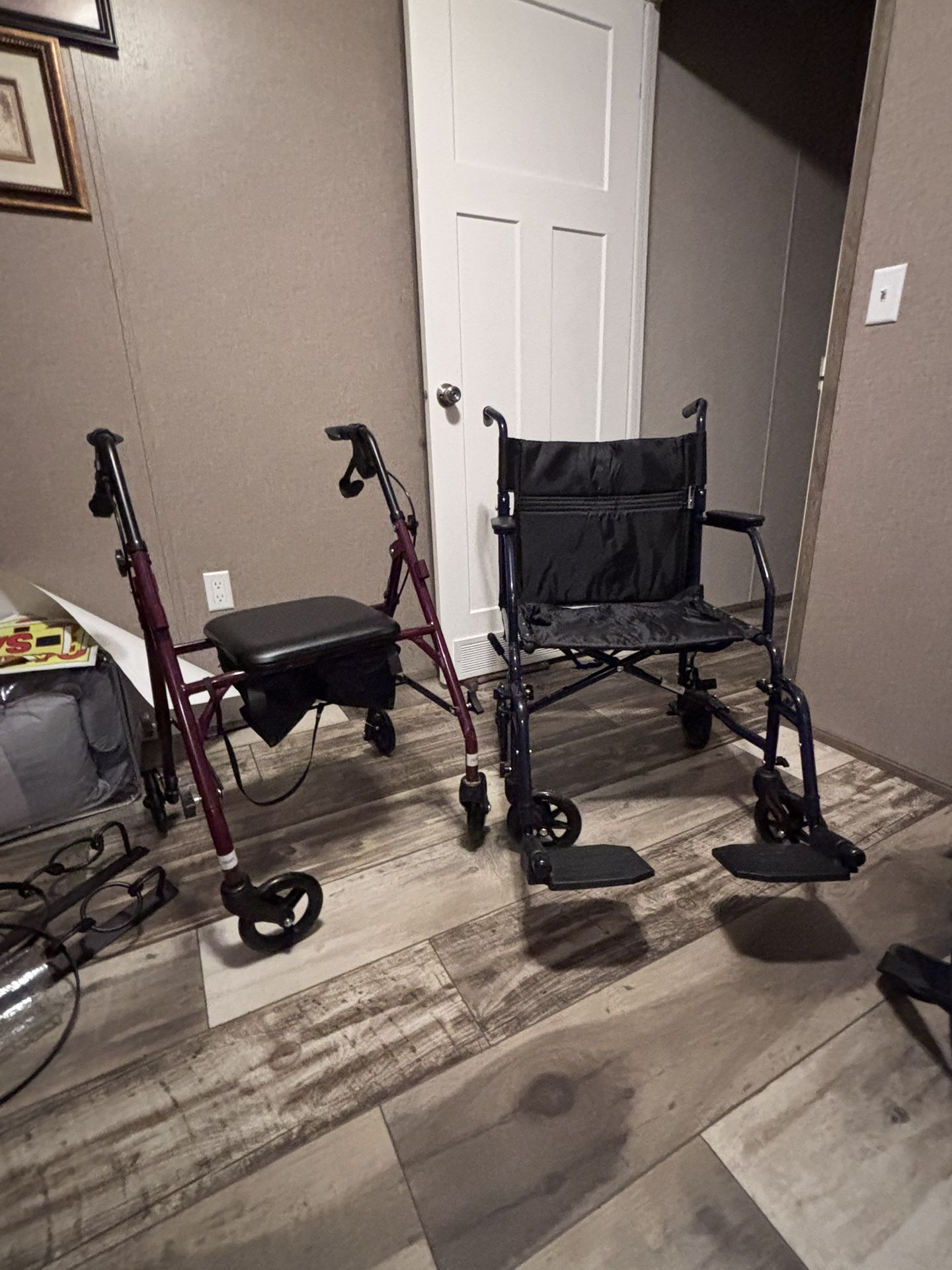 Gently Used Wheelchair And Walker With Seat