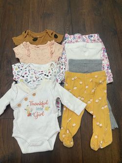 Lot of 8 girls shirts and pants size 0/3 months by Tahari #13