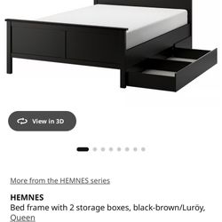 IKEA Hemnes Bed frame With Storage $150