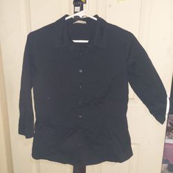 Camisa Con Manga 3/4 Negra $5