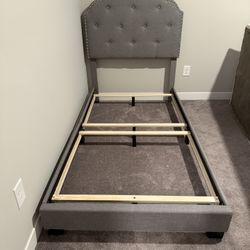 Twin Tufted Upholstered Bed