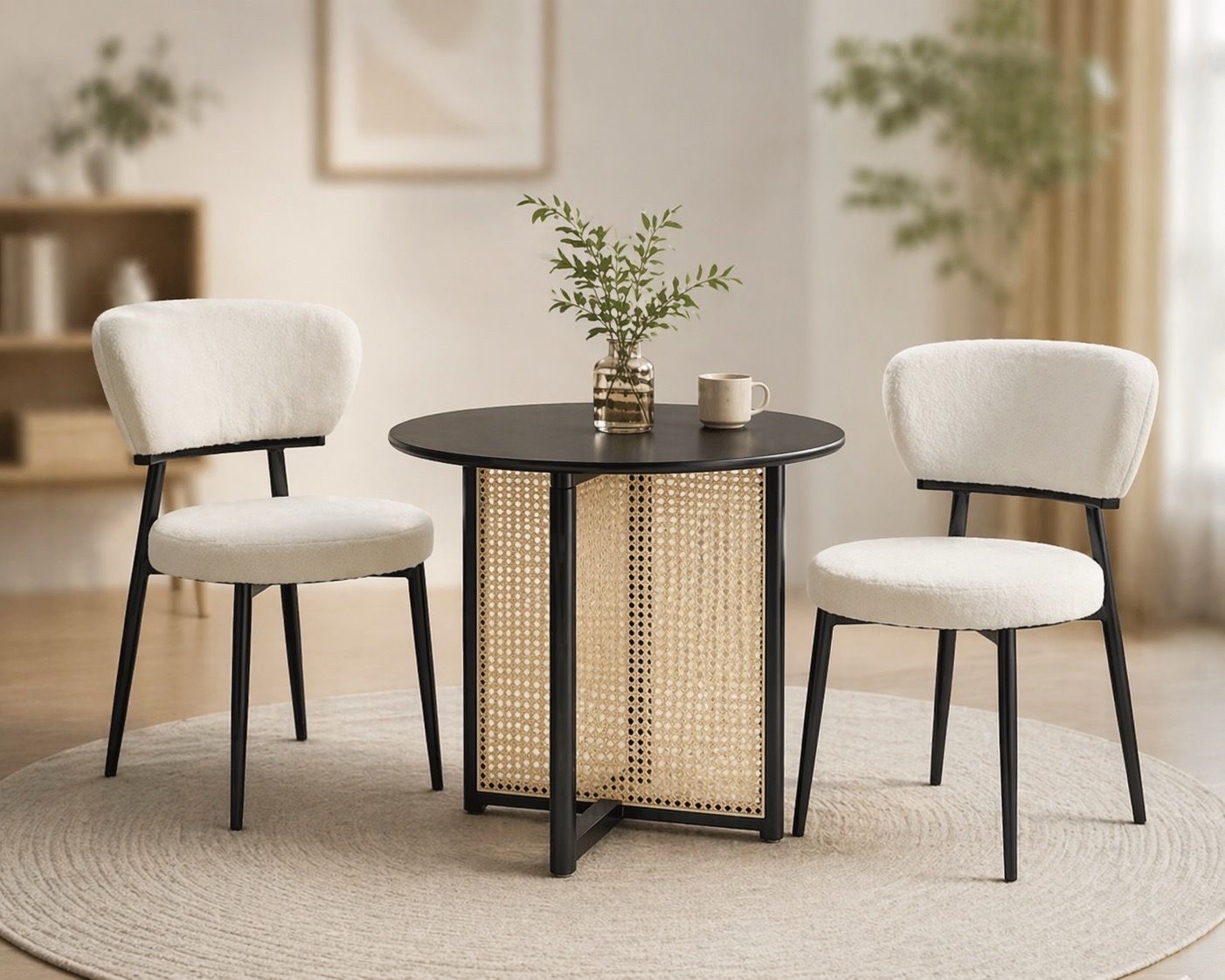 Brand new rattan table and 2 chairs