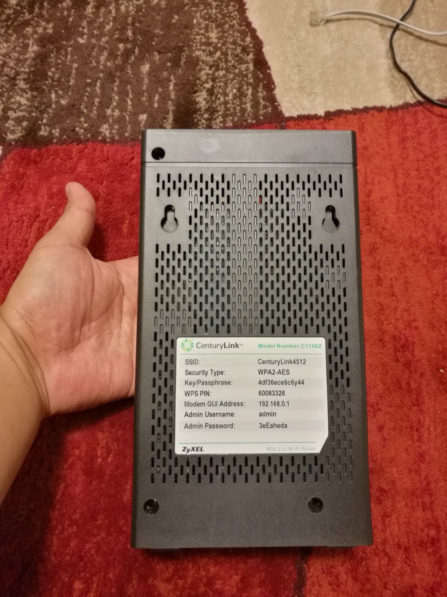 Centurylink Modem + Router C1100Z