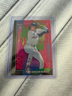2025 Topps Finest Carson Benge RC Pink Refractor  #99/250