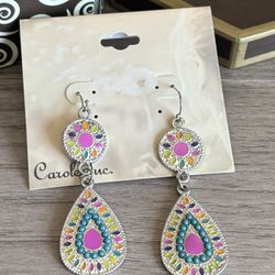 Elegant Colorful Teardrop Earrings 