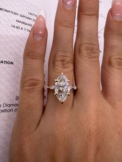 3.06 carat e vs1 marquise diamond engagement ring east west marquise band