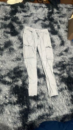 Skinny Grey Cargo Jeans
