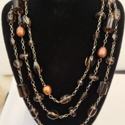 Genuine Smokey Quartz Necklace 