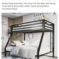 Twin Over Full Bunk Bed  Frame Only