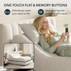 Adjustable Bed Frame With Premium Mattress- Twin XL 