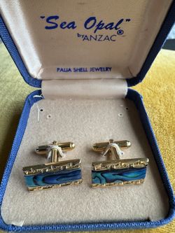 Sea Opal by Anzac Men’s Cuff Links