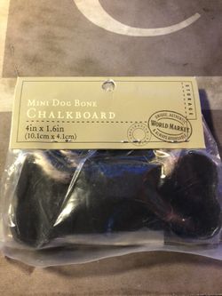 Mini dog bone chalkboard from world market