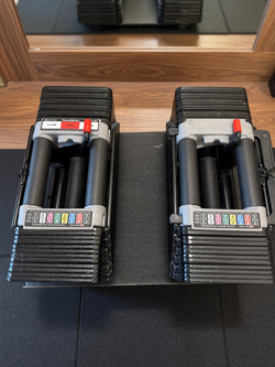 PowerBlock Adjustable Dumbbells 15-70lb range in good condition
