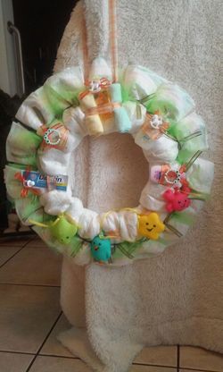 Diaper wreath