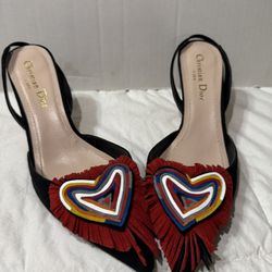 Christian Dior heart tassel high heel