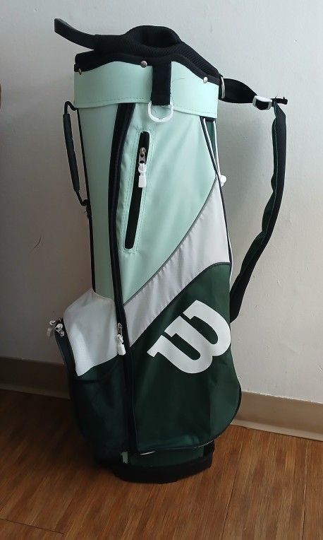 Wilson Profile Golf Cart Bag - Lightweight 5-Way Divider, Green & White Ladies