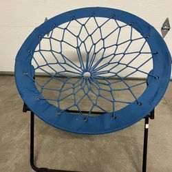 Folding Chair, Blue. Like new 