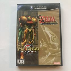 The legend of Zelda: the wind waker/Metroid prime Nintendo GameCube game!