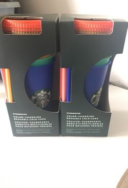 Starbucks color changing cold cups