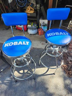 Two Kobalt stools
