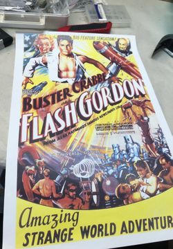 Vintage style Flash Gordon poster print