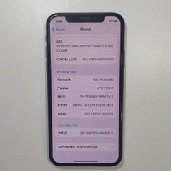 iPhone Xs 64GB , Carrier Unlocked (AT&T) Great Condition