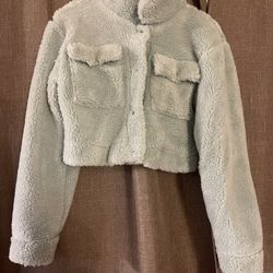 Forever 21 Baby Blue Sherpa Jacket