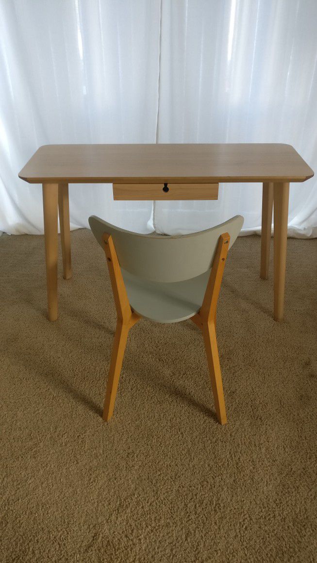 Ikea Desk / Table & Scandinavian Chair