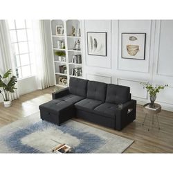 Black L Sectional Couch 🛋️ Brand New In Box 📦 