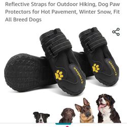 Anti-Slip Dog Shoes - Waterproof & Stain Resistant Dog Booties with Reflective Straps 
