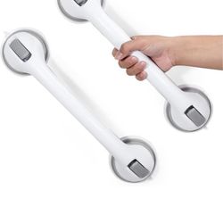 2Pc 16 Inch Grab Bars for Bathtubs and Showers Safety,No Drill Shower Grab Bar with Strong Suction Cups.Portable Bathtub Handle for Seniors