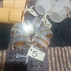 Napkin rings 3 different  styles 