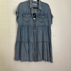 Cezele Dress Light Denim Size Medium NWT