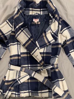 Mossimo Supply Co Plaid Wrap Coat