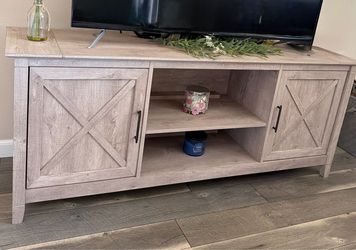 Washed Gray TV stand