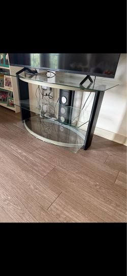 Glass console table
