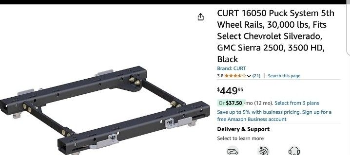 Puck System 5th Wheel Rails