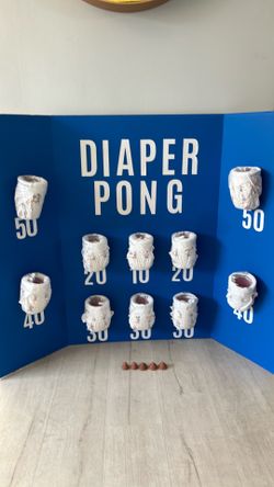 Baby Shower Diaper Pong Game
