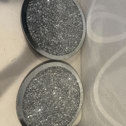 Two Sparkling Lazy Susan's 14 Inches Round