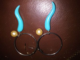 Teal earrings